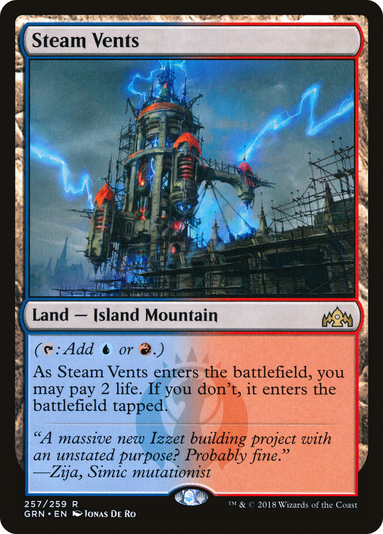 Steam Vents (257) Foil - Guilds of Ravnica