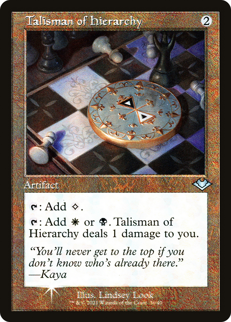 Talisman of Hierarchy (Retro) (036) Foil - Modern Horizons 1 Timeshifts