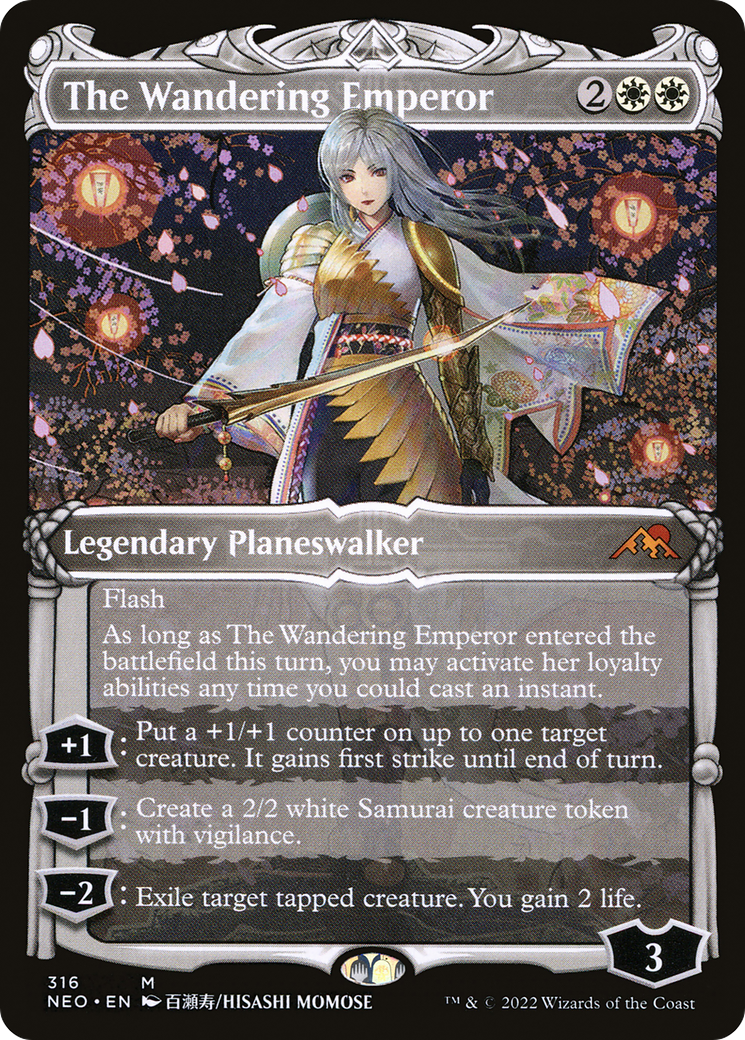 The Wandering Emperor (Showcase) (316) - Kamigawa: Neon Dynasty