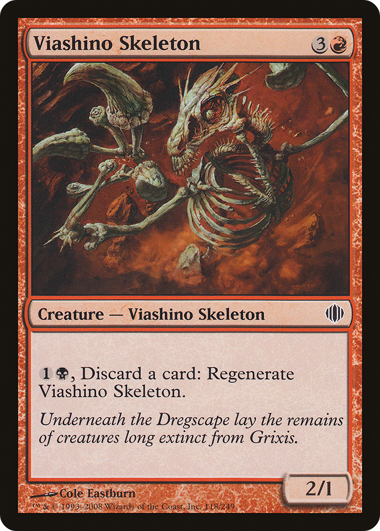 Viashino Skeleton (118) Foil - Shards of Alara