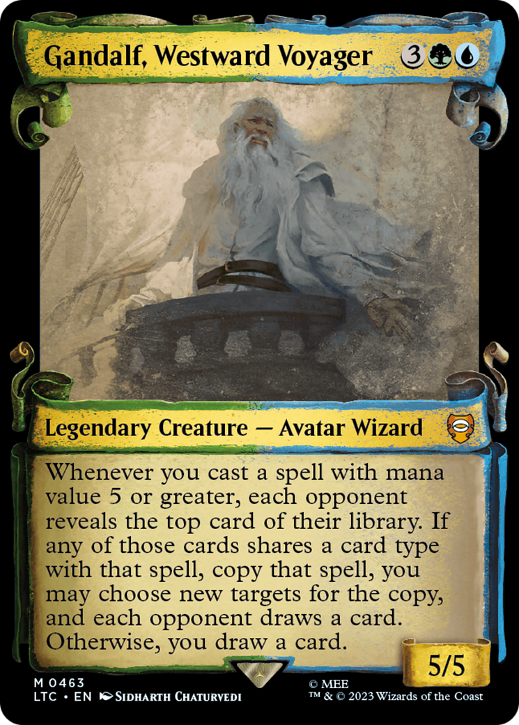 Gandalf, Westward Voyager (Showcase) (463) Foil - Tales of Middle-earth Commander