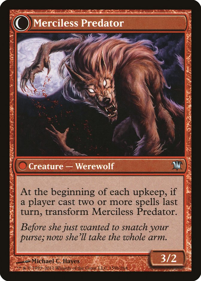 Reckless Waif // Merciless Predator (159) Foil - Innistrad