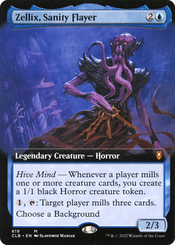 Zellix, Sanity Flayer (Extended Art) (619) Foil - Commander Legends: Battle for Baldur's Gate
