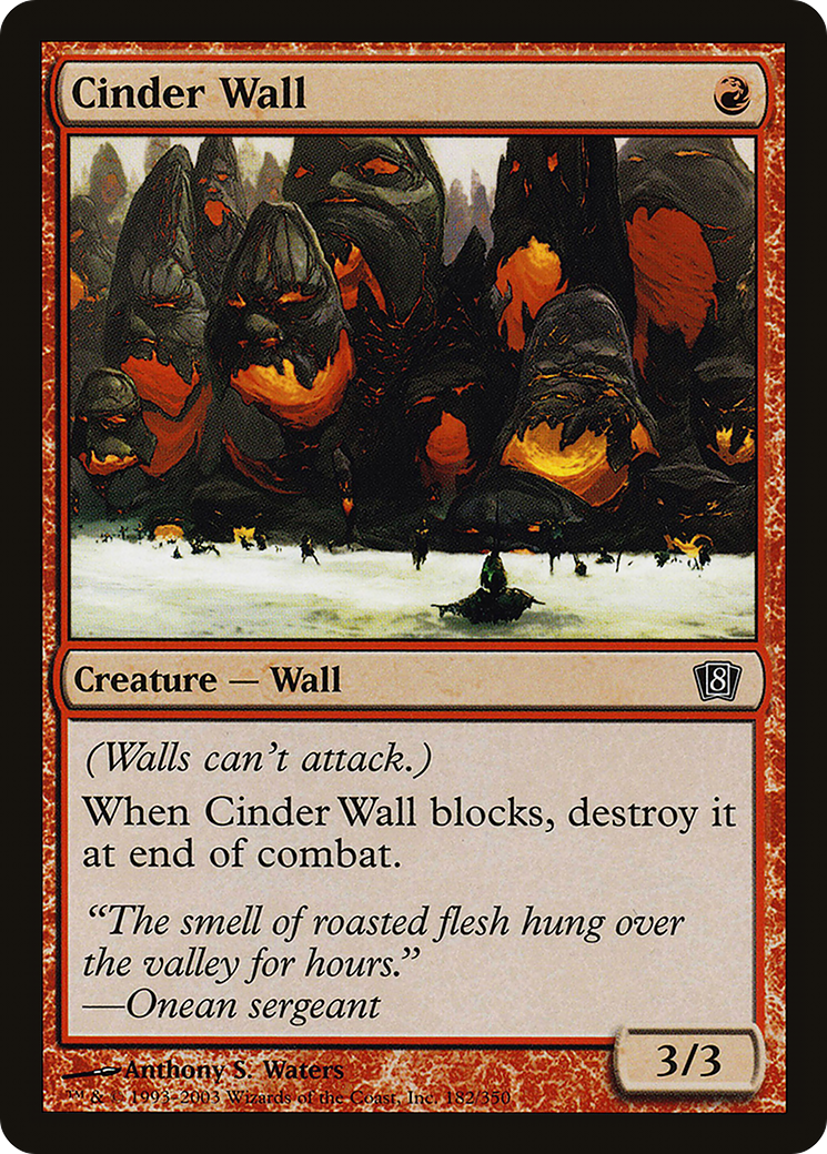 Cinder Wall (182) Foil - Eighth Edition