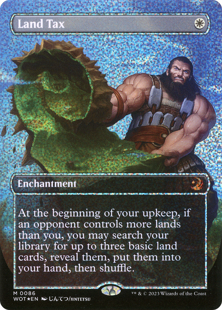 Land Tax (Anime Borderless) (Confetti Foil) (086) Foil - Wilds of Eldraine: Enchanting Tales