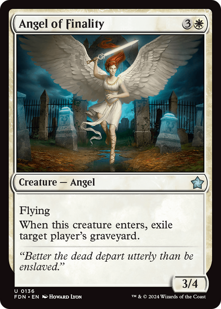 Angel of Finality (136) Foil - Foundations