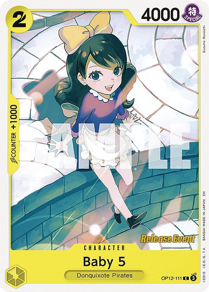 Baby 5 (OP12-111) Release Event Cards