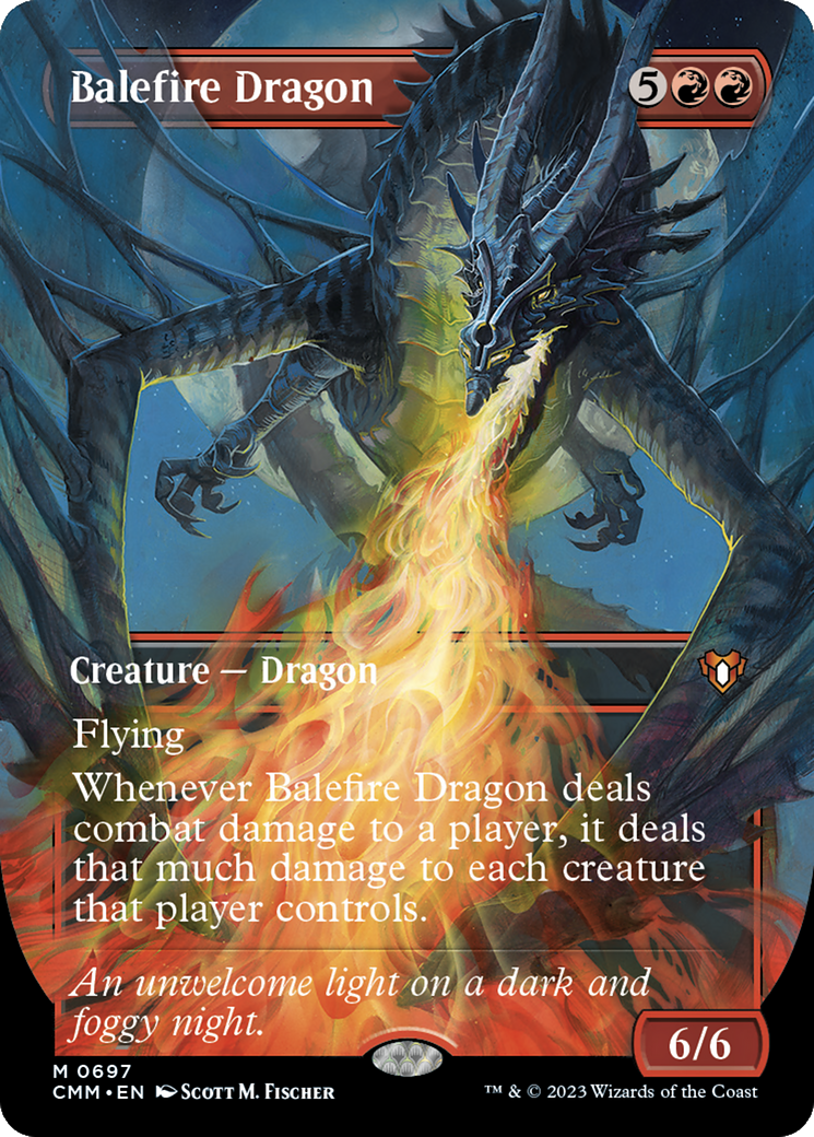 Balefire Dragon (Borderless) (697) Foil - Commander Masters