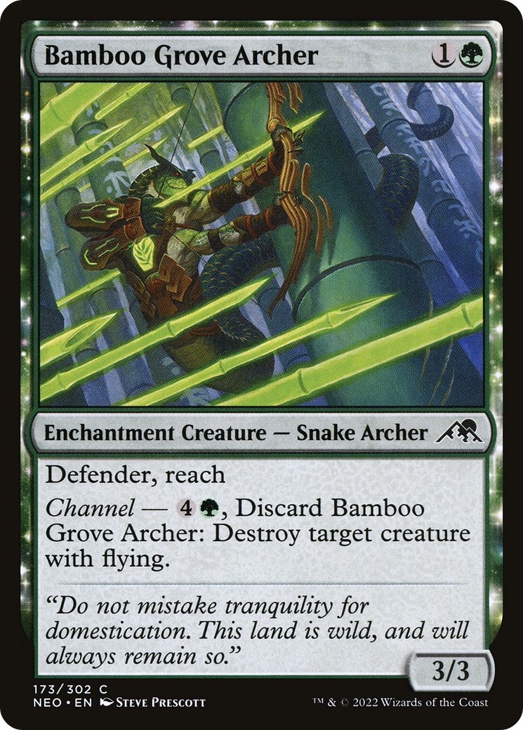 Bamboo Grove Archer (173) - Kamigawa: Neon Dynasty Foil