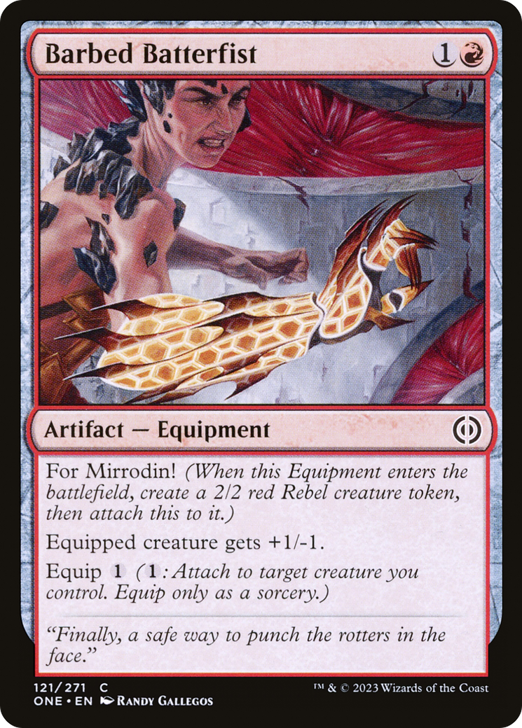 Barbed Batterfist (121) - Phyrexia: All Will Be One Foil
