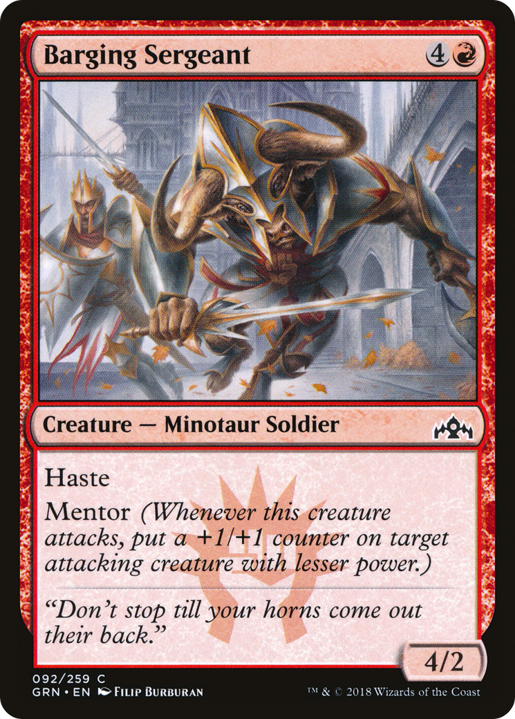 Barging Sergeant (092) - Guilds of Ravnica Foil