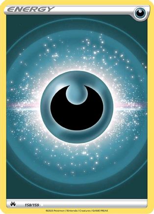 Basic Darkness Energy (Textured) (158) Holofoil - Crown Zenith