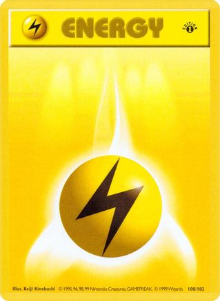 Basic Lightning Energy (100) (Unlimited) - Base Set (Shadowless)