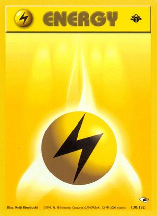 Basic Lightning Energy (130) (1st Edition) - Gym Heroes