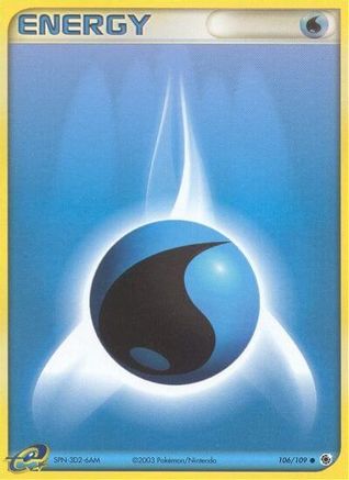 Basic Water Energy (106) Reverse Holofoil - Ruby and Sapphire