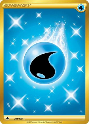 Basic Water Energy (Gold) (231) Holofoil - Chilling Reign