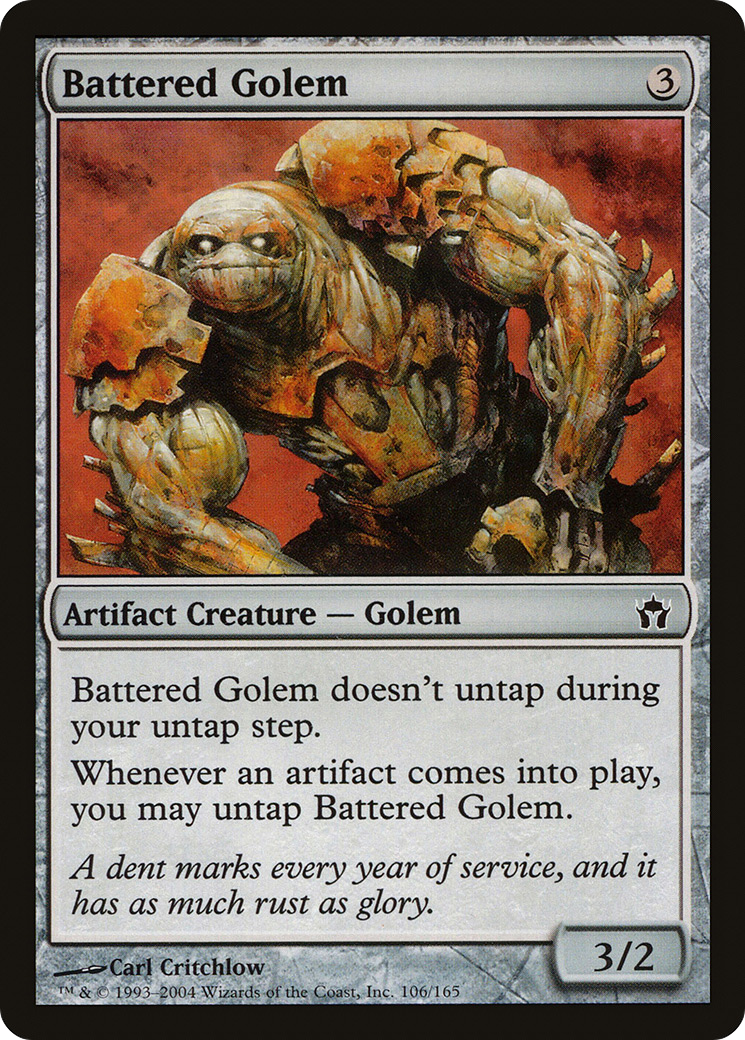 Battered Golem (106) Foil - Fifth Dawn