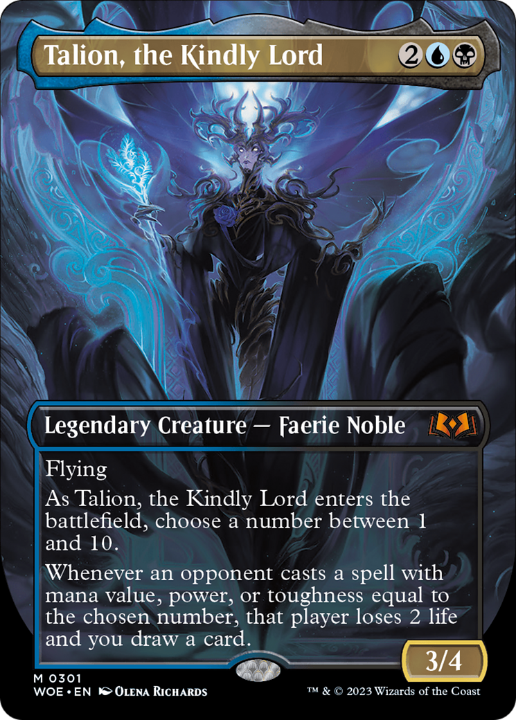 Talion, the Kindly Lord (Borderless) (301) Foil - Wilds of Eldraine