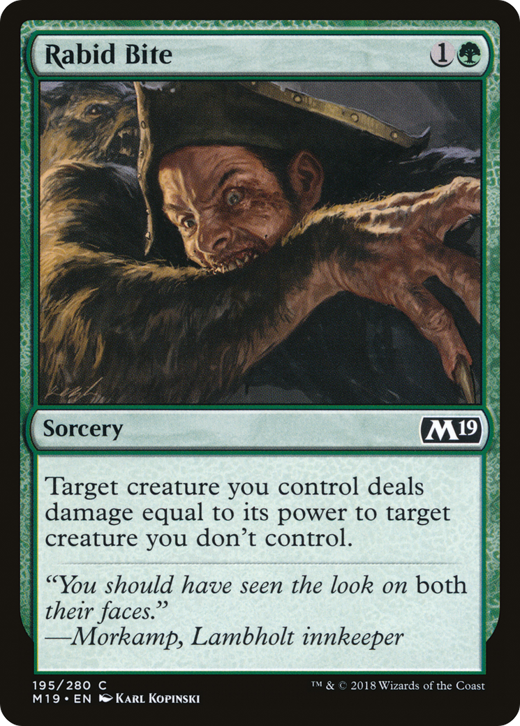 Rabid Bite (195) - Core Set 2019