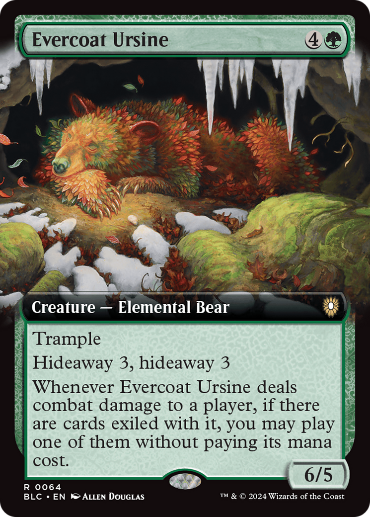 Evercoat Ursine (Extended Art) (064) - Bloomburrow Commander
