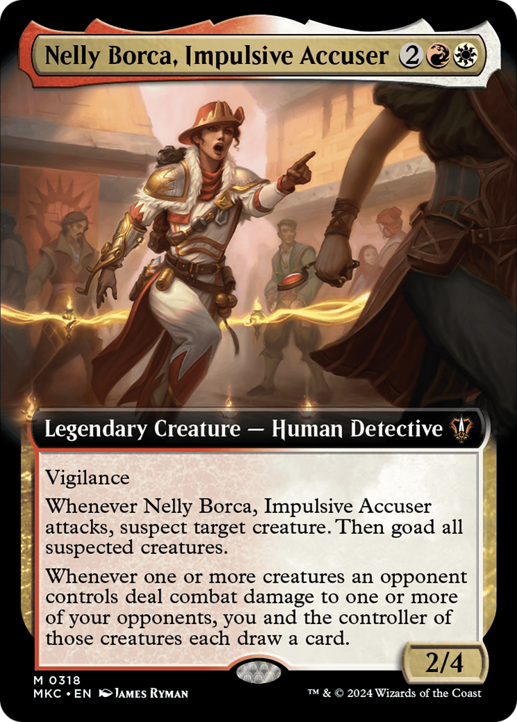 Nelly Borca, Impulsive Accuser (Extended Art) (318) Foil - Murders at Karlov Manor Commander