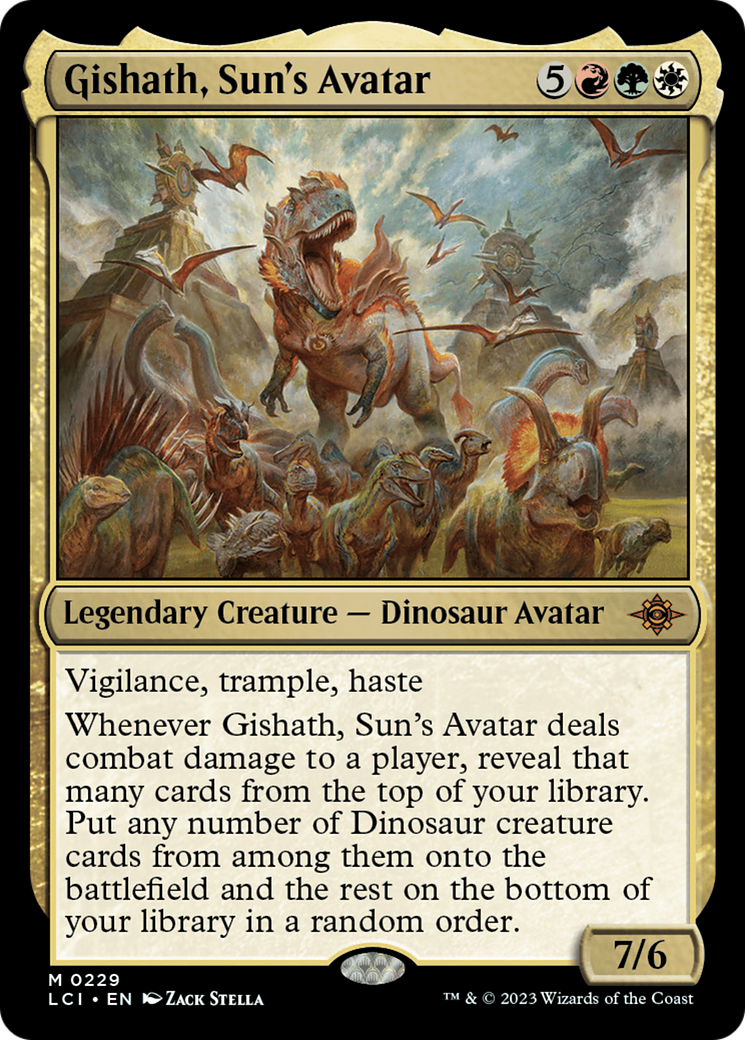 Gishath, Sun's Avatar (229) Foil - The Lost Caverns of Ixalan