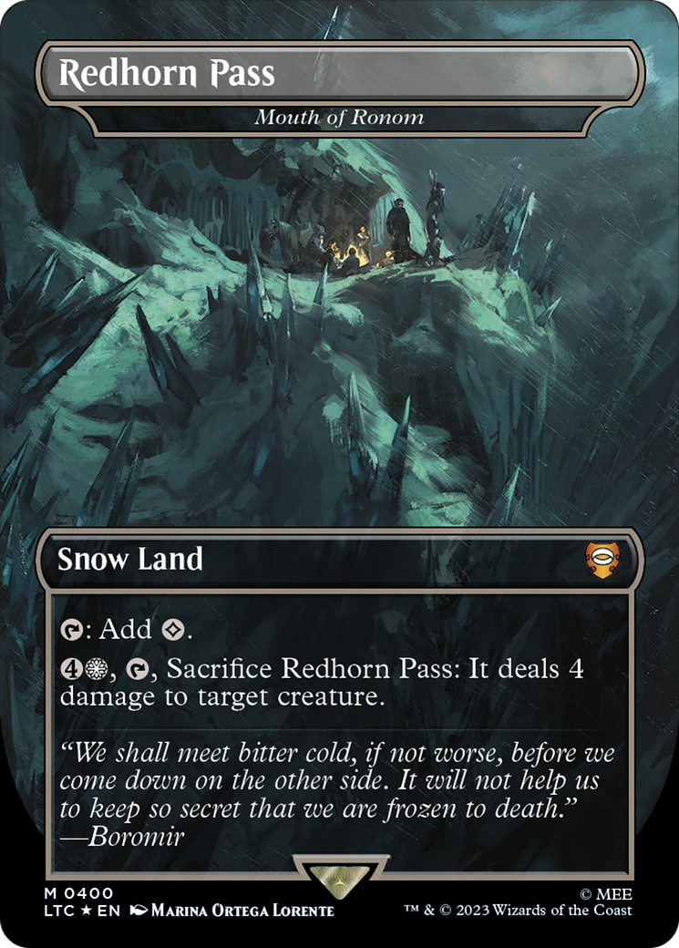 Redhorn Pass – Mouth of Ronom (Surge Foil) (400) Foil - Tales of Middle-earth Commander