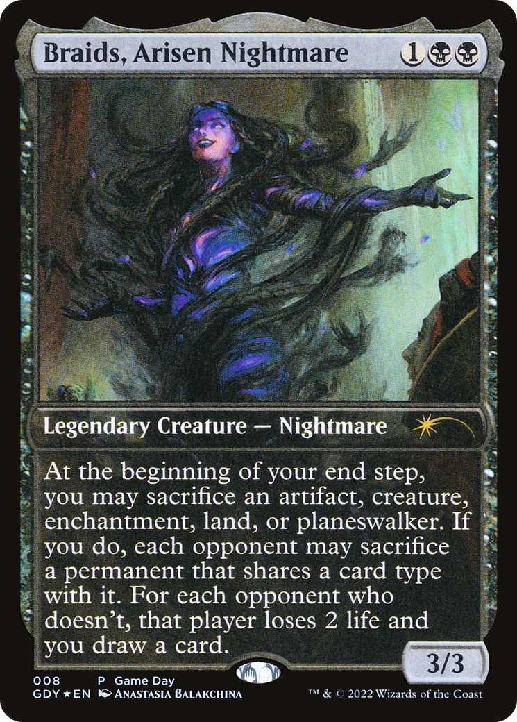 Braids, Arisen Nightmare (008) Foil - Game Day Promos