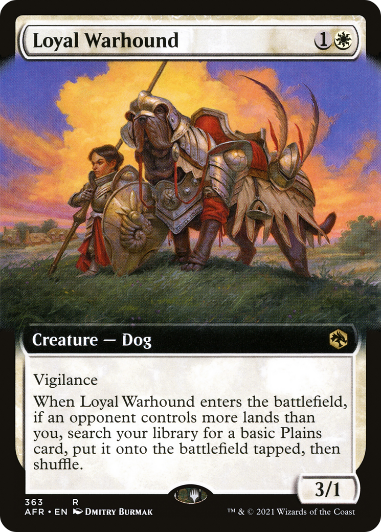 Loyal Warhound (Extended Art) (363) Foil - Adventures in the Forgotten Realms