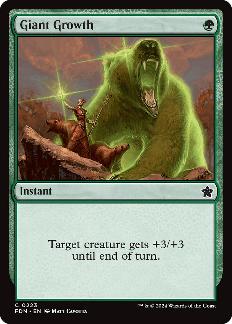 Giant Growth (223) Foil - Foundations