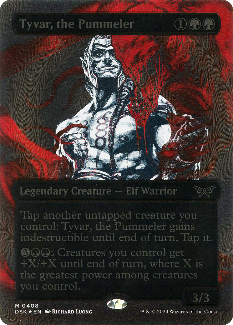 Tyvar, the Pummeler (Showcase) (Textured Foil) (Showcase) (408) Foil - Duskmourn: House of Horror