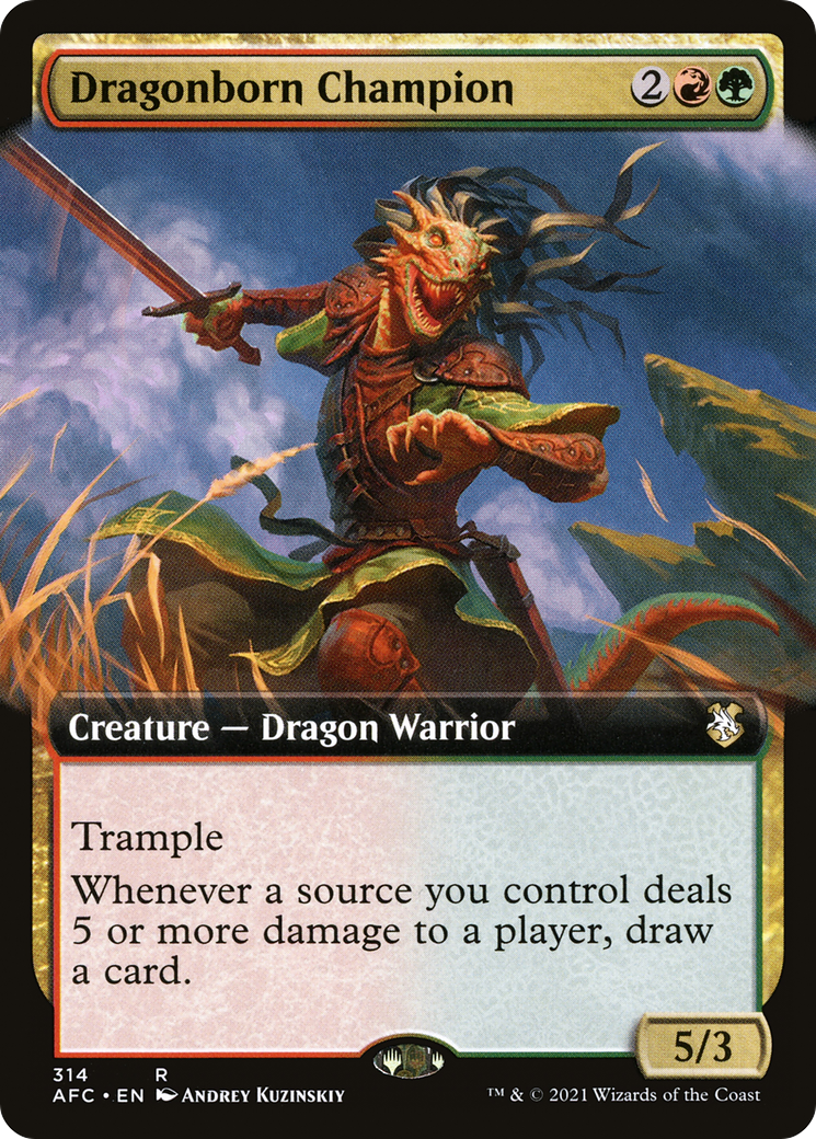 Dragonborn Champion (Extended Art) (314) - Forgotten Realms Commander