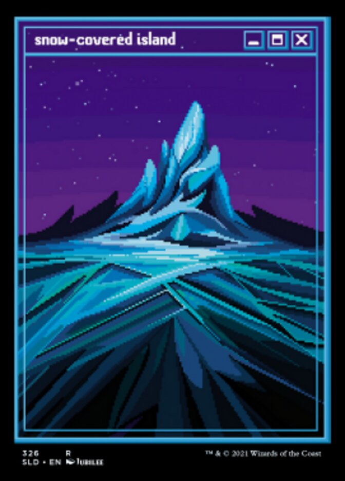Snow-Covered Island (PixelSnowLands.jpg) (Foil Etched) (326) Foil - Secret Lair Drop Series