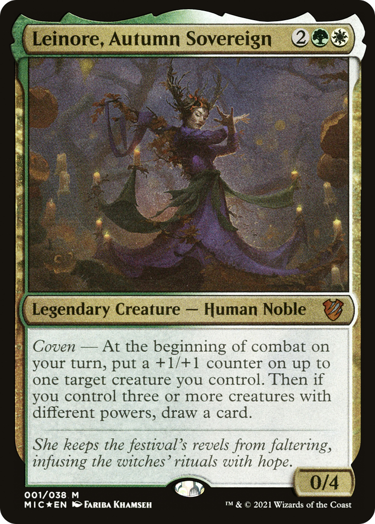 Leinore, Autumn Sovereign (001) Foil - Midnight Hunt Commander