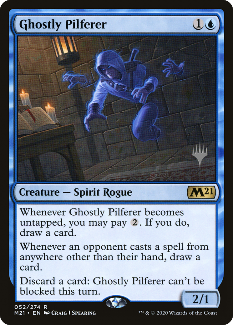 Ghostly Pilferer (52p) Foil - Core Set 2021 Promos