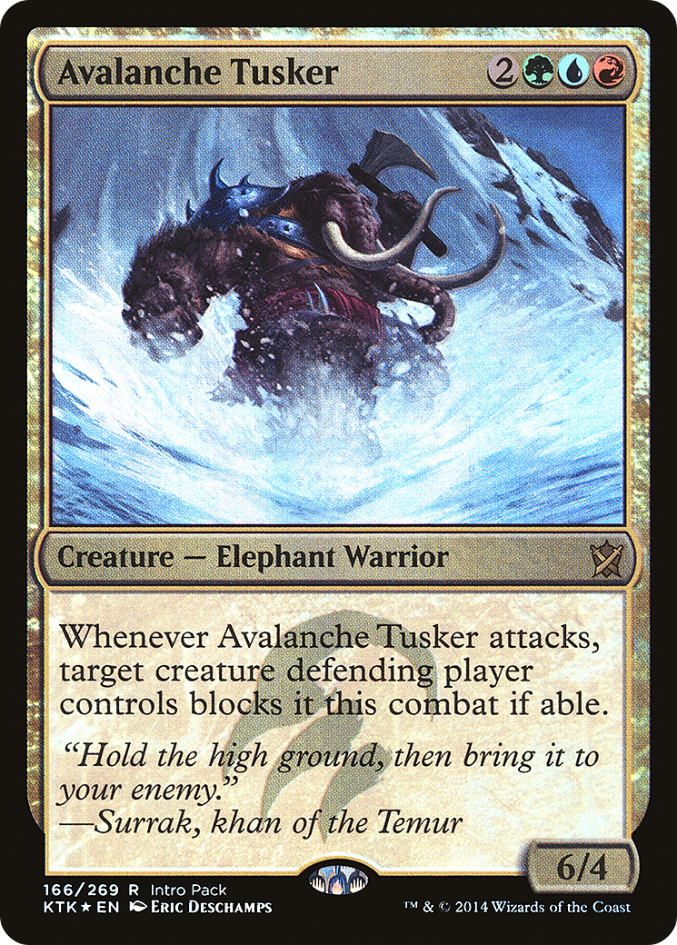 Avalanche Tusker (166) Foil - Khans of Tarkir Promos