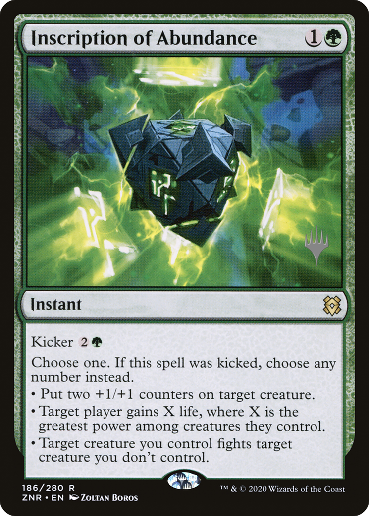 Inscription of Abundance (186p) - Zendikar Rising Promos