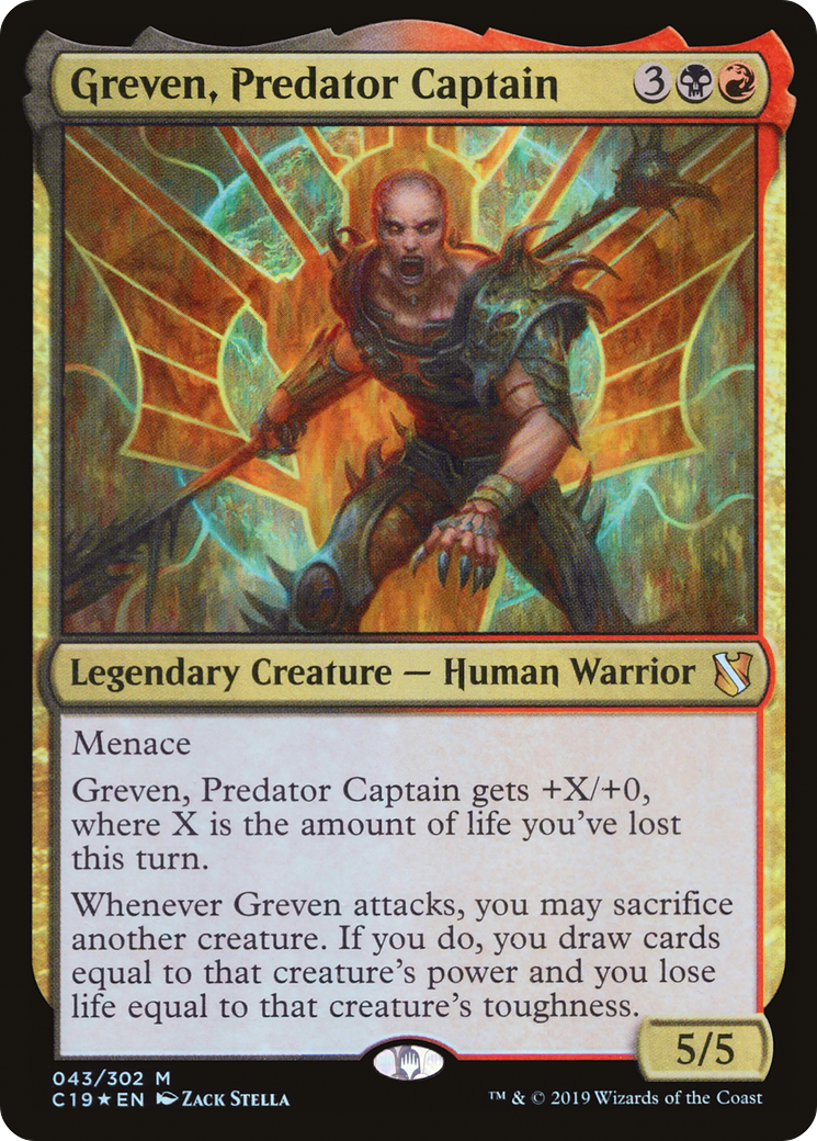 Greven, Predator Captain (043) Foil - Commander 2019