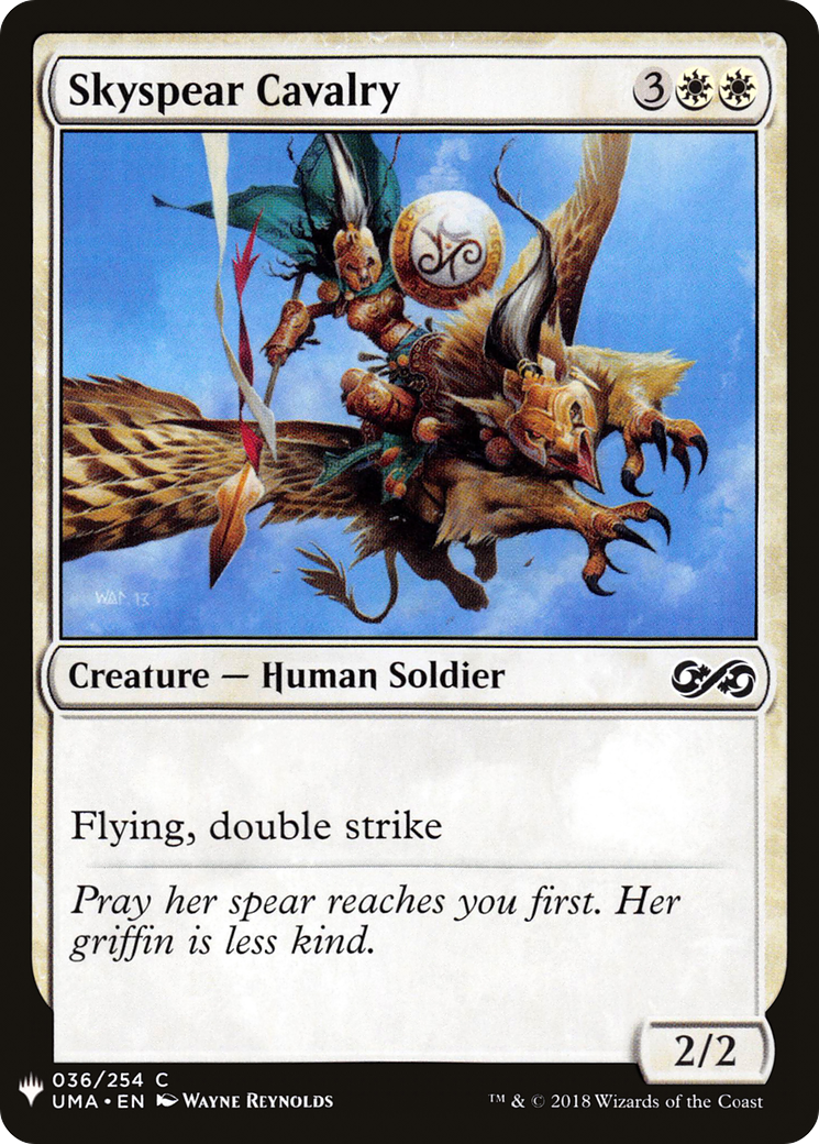 Skyspear Cavalry (UMA-36) - The List