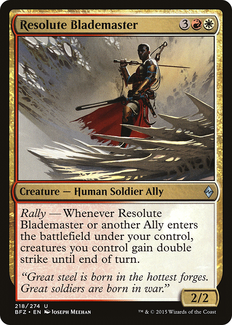 Resolute Blademaster (218) Foil - Battle for Zendikar