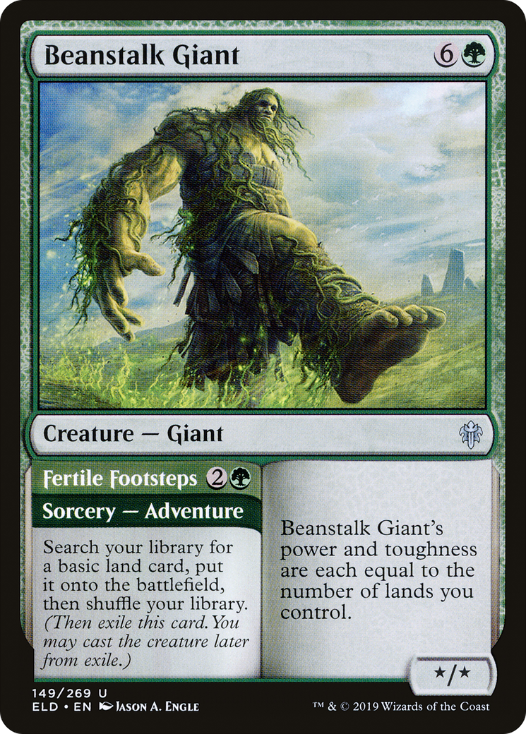 Beanstalk Giant // Fertile Footsteps (149) - Throne of Eldraine Foil
