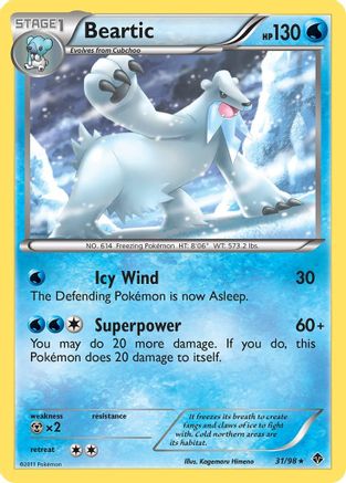 Beartic (31) Reverse Holofoil - Emerging Powers
