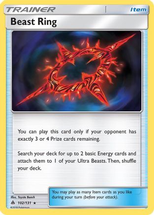 Beast Ring (102) Reverse Holofoil - Forbidden Light