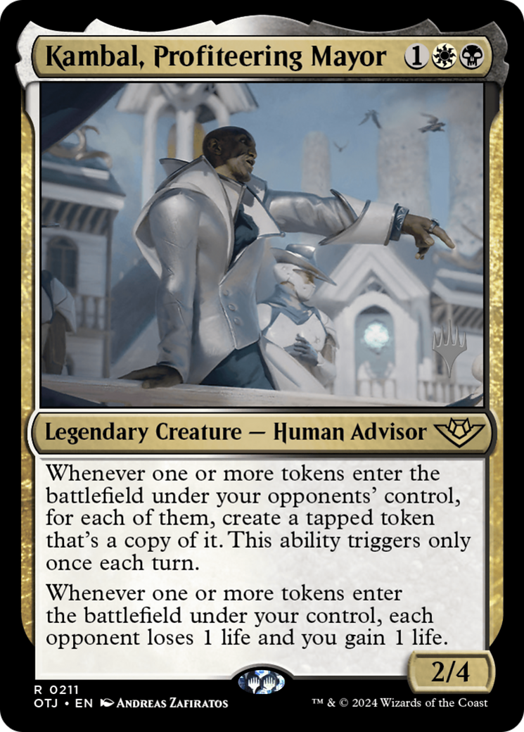 Kambal, Profiteering Mayor (211) Foil - Outlaws of Thunder Junction Promos