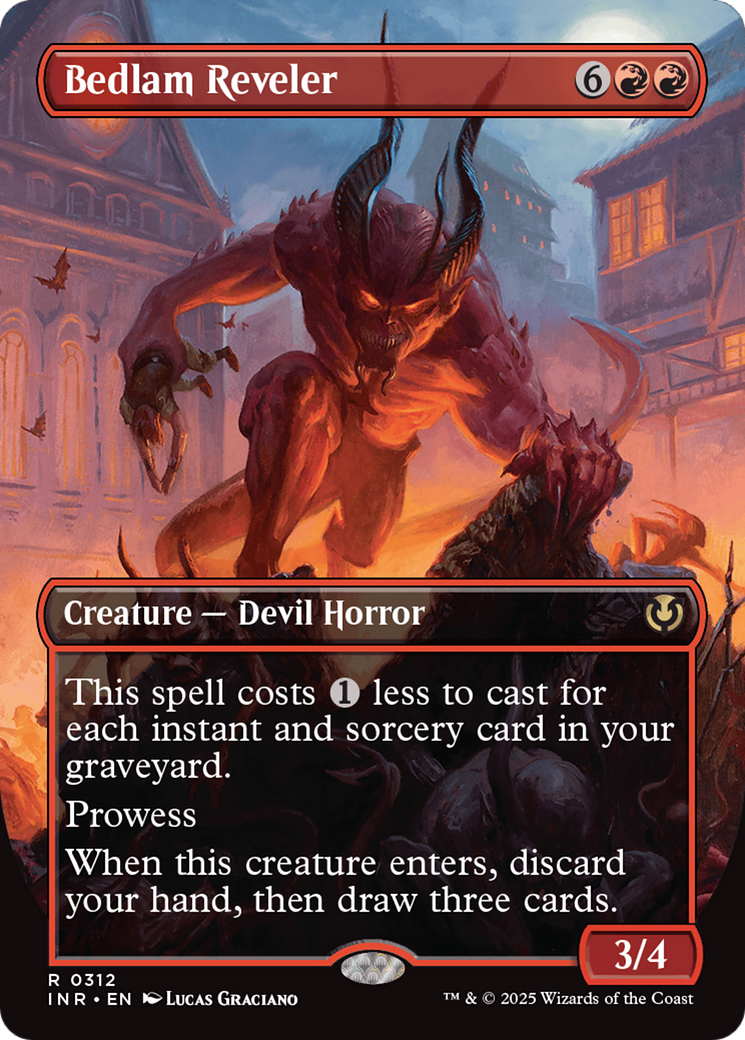 Bedlam Reveler (Borderless) (312) Foil - Innistrad Remastered