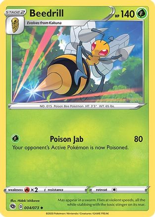 Beedrill (4) Reverse Holofoil - Champions Path