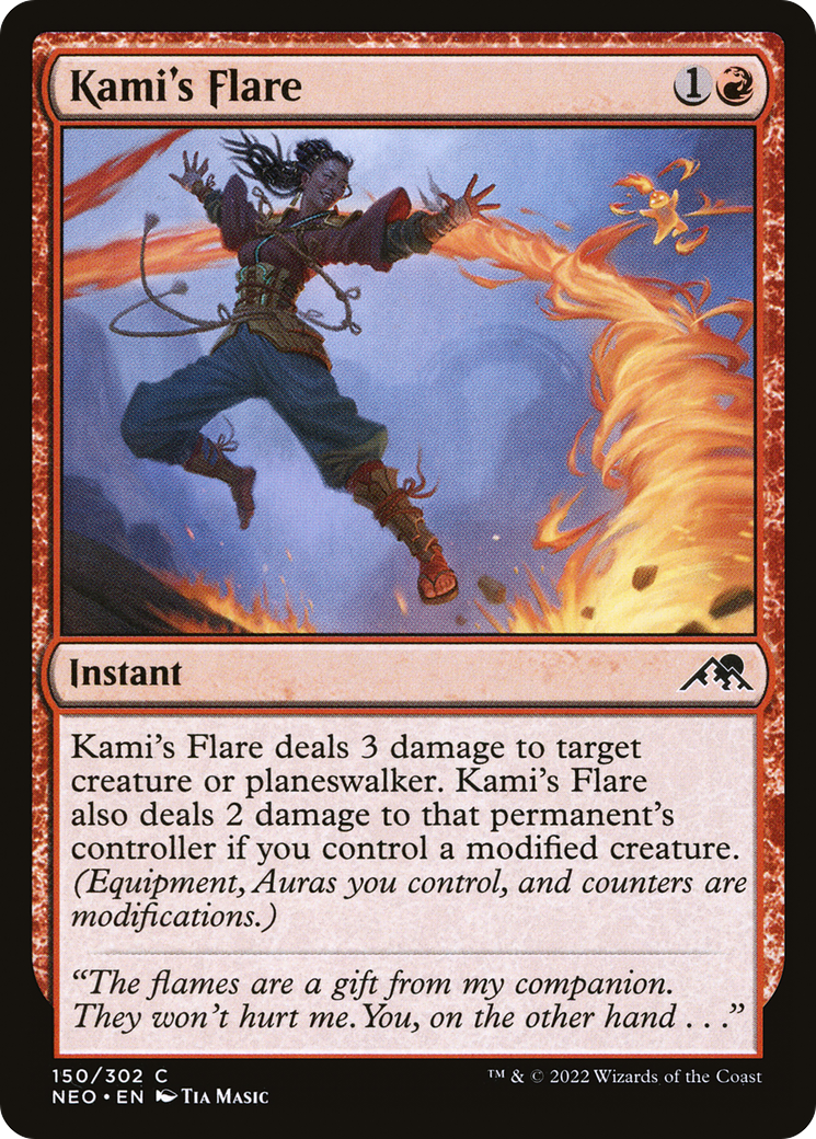 Kami's Flare (150) Foil - Kamigawa: Neon Dynasty