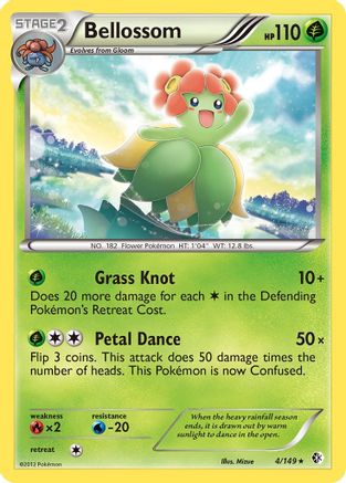 Bellossom (4) Reverse Holofoil - Boundaries Crossed