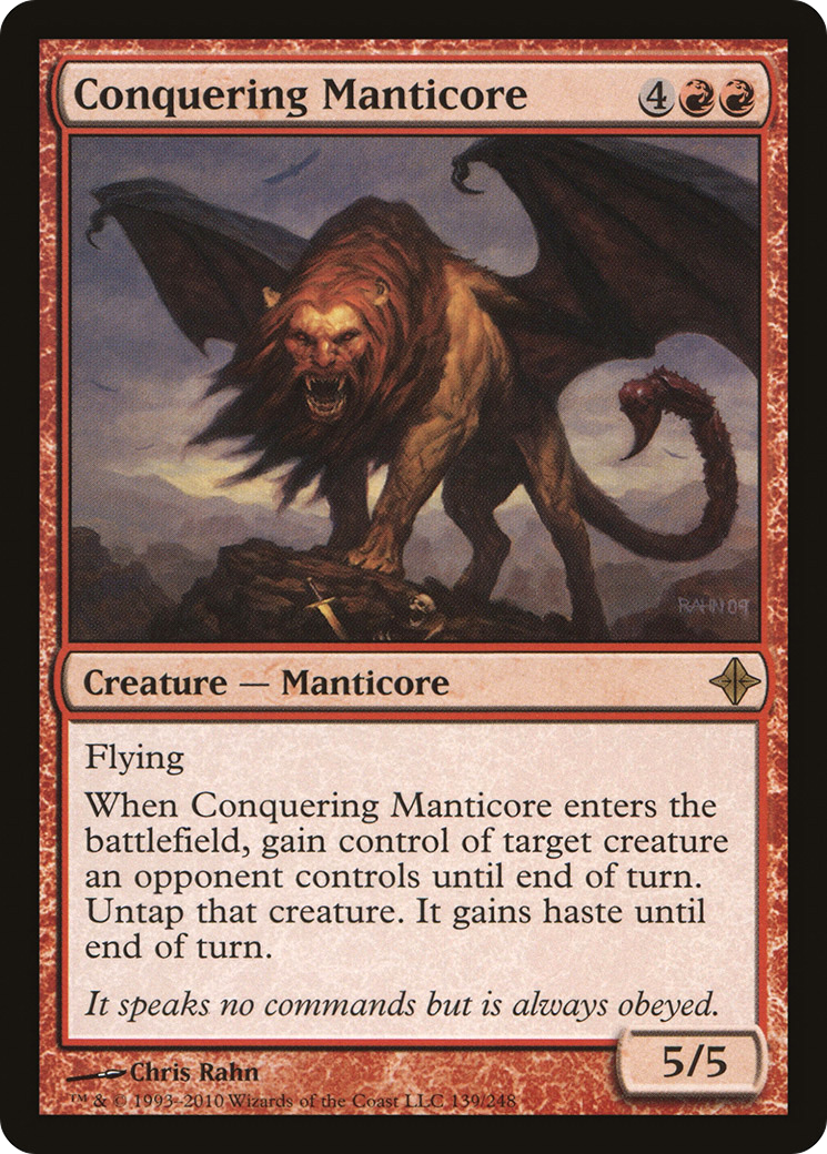 Conquering Manticore (139) Foil - Rise of the Eldrazi