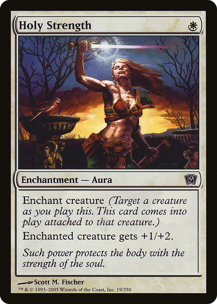 Holy Strength (19★) Foil - Ninth Edition